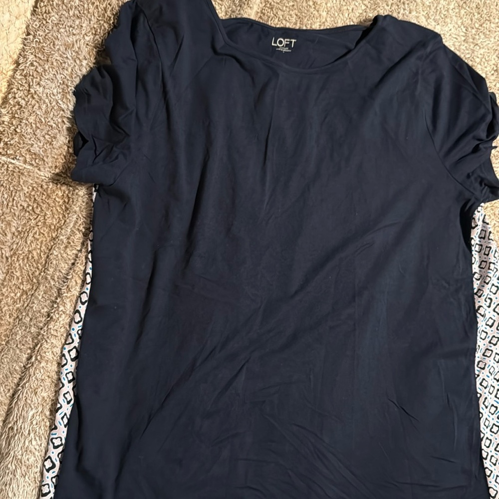 LOFT Blue Short Sleeve T-Shirt